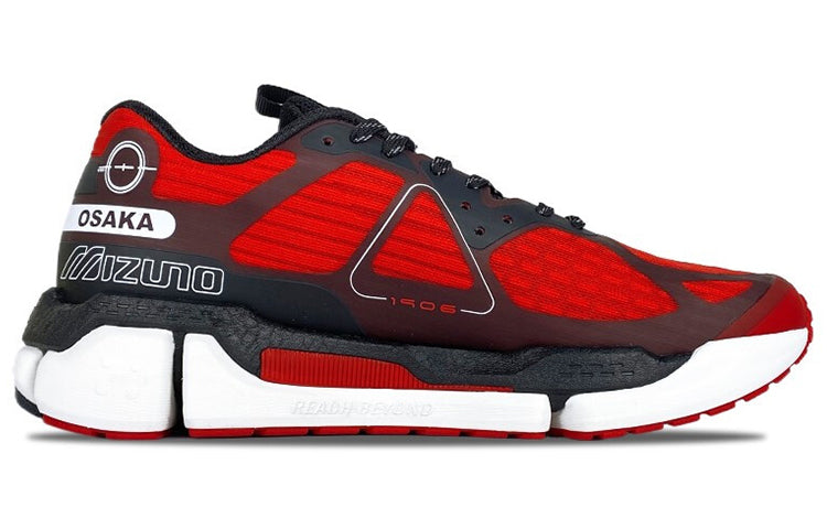 Mizuno PI Knit Low Top Running Shoes Black/Red D1GH210202
