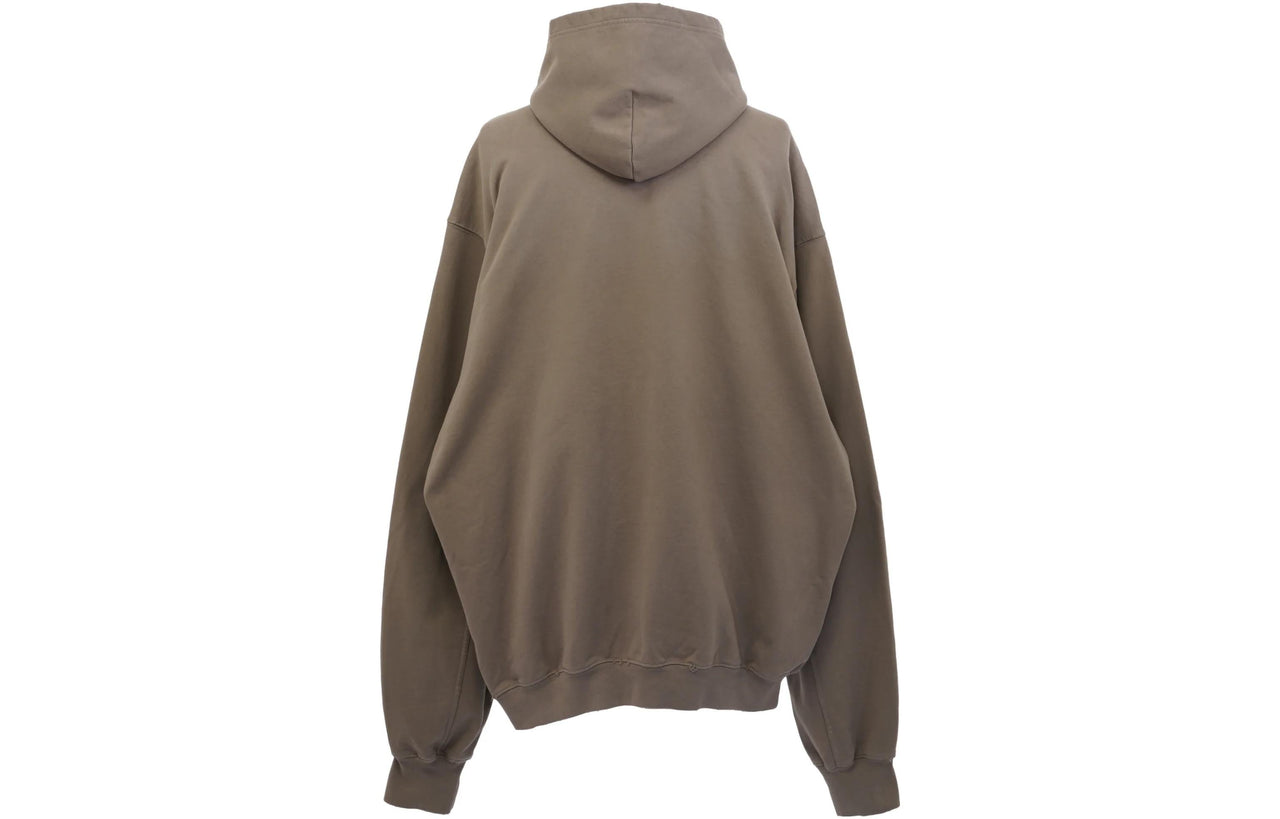 Balenciaga Boxy Logo Hoodie 'Taupe Black' 729361TNVL27761