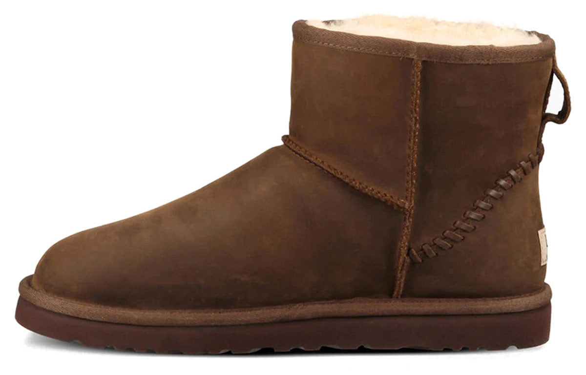 UGG Classic Mini Deco Mid Tops Fleece Lined Brown 1003945-CHE