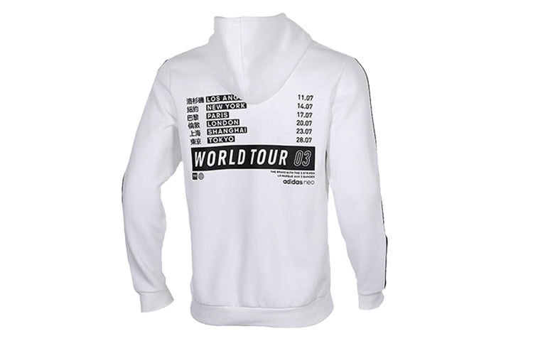adidas neo Sports Pullover hooded Long Sleeves White FU1041
