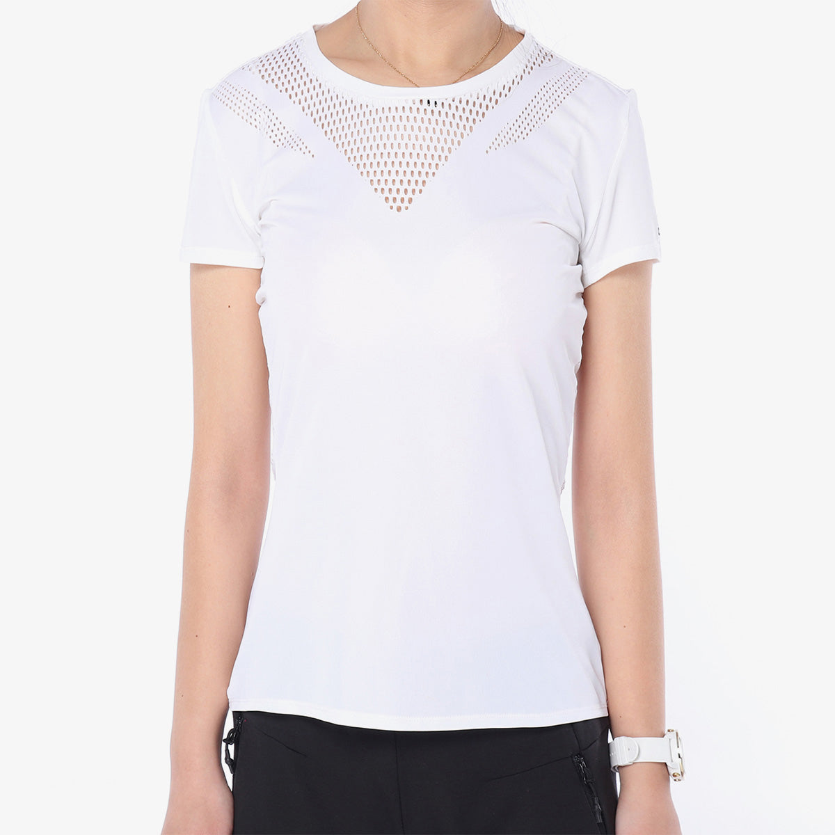 (WMNS) adidas Mesh Hollow Out Casual Sports Short Sleeve White BR9837