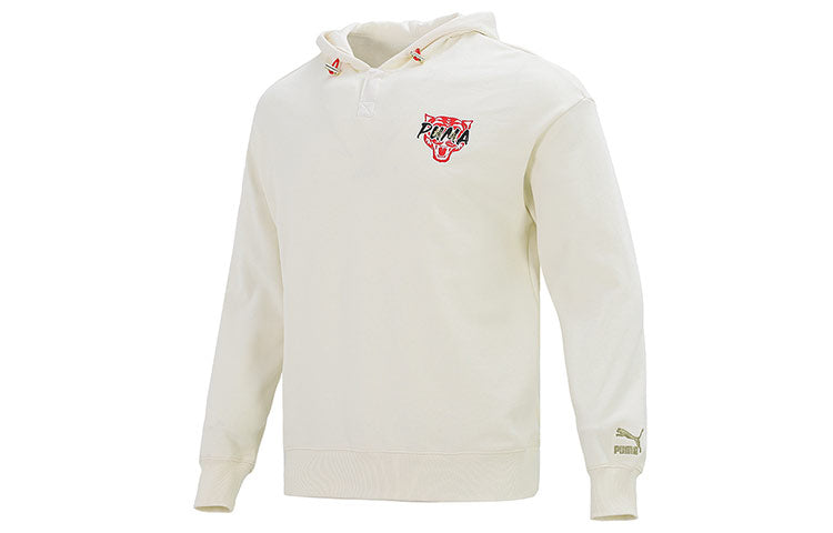 PUMA Logo Tiger Hoodie 'Beige' 536573-93