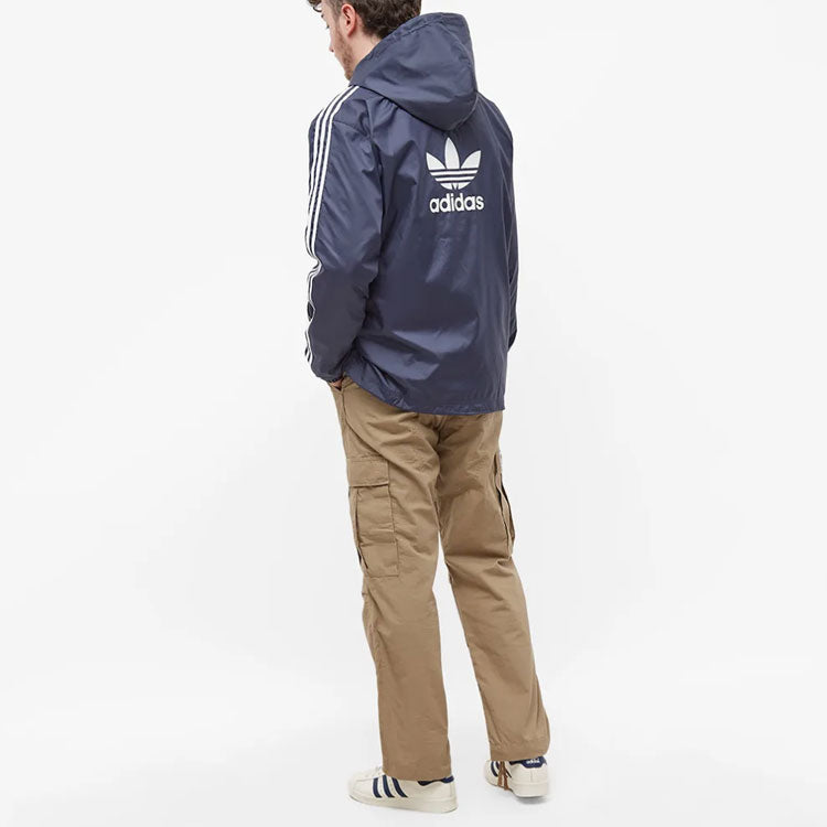 adidas 3 Stripe Windbreaker 'Shadow Navy' HB9491