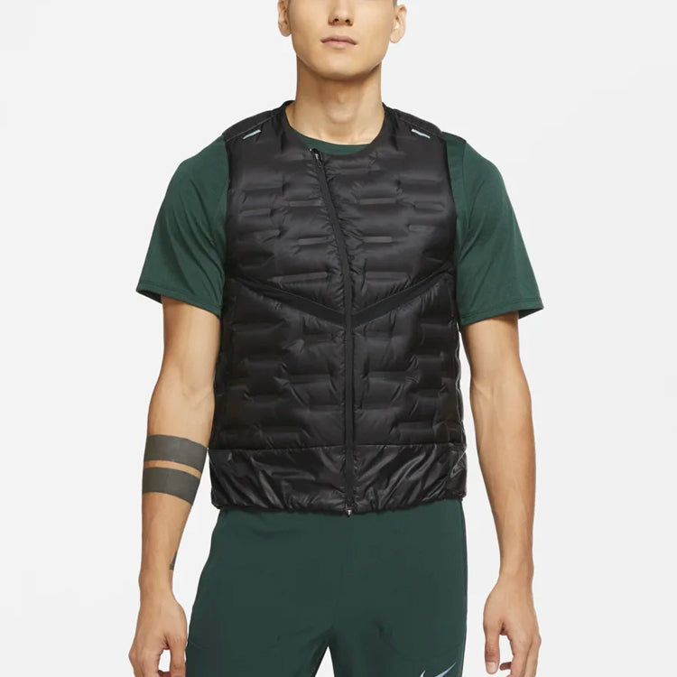 Nike Aeroloft Stay Warm Woven Running Reflective Down Vest Black CU7798-010