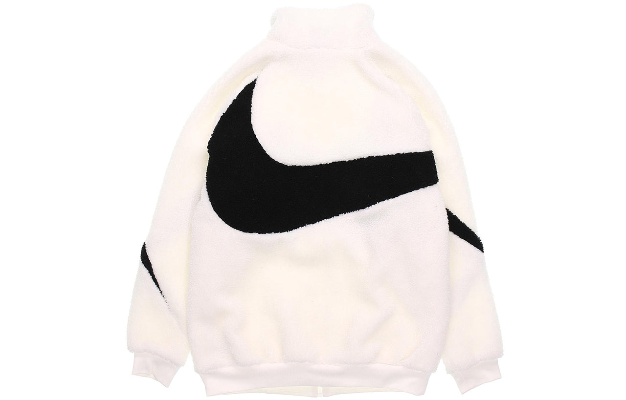 Nike Sportswear Logo polar fleece Stand Collar Jacket White DH2474-110