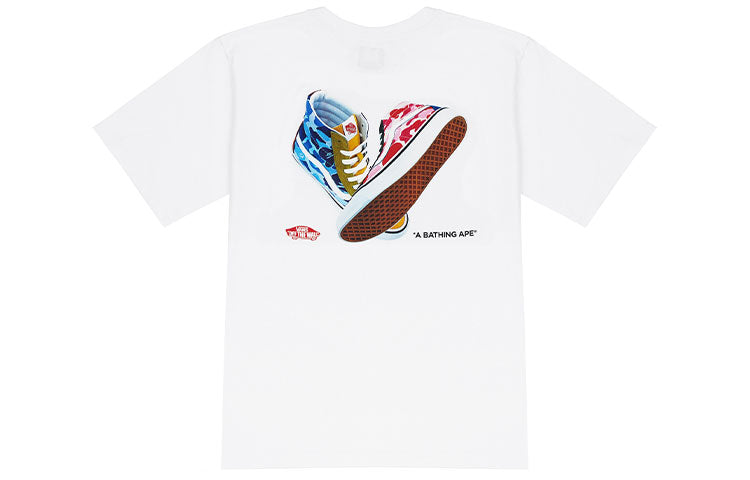 Vans X BAPE Sk8-Hi T-Shirt 'White' VN0A7XQ9448