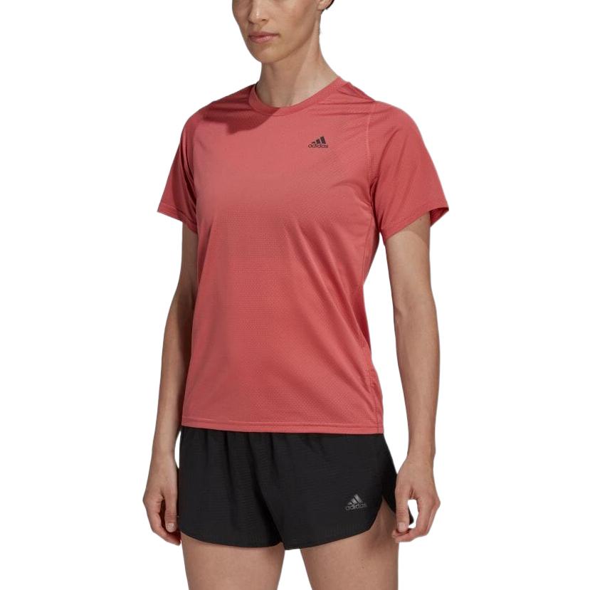 (WMNS) adidas Run Icon 3 Bar T-Shirt 'Red' HK9136