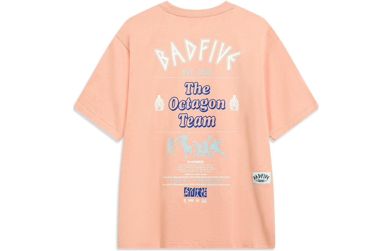 Li-Ning BadFive Force A Turnover Graphic T-shirt 'Light Orange' AHST289-7