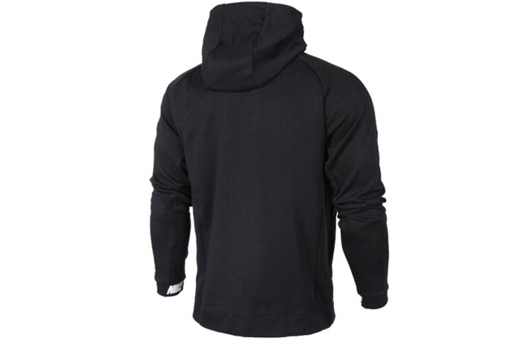Nike Athleisure Casual Sports Logo Printing Hooded Jacket Black 861743-010