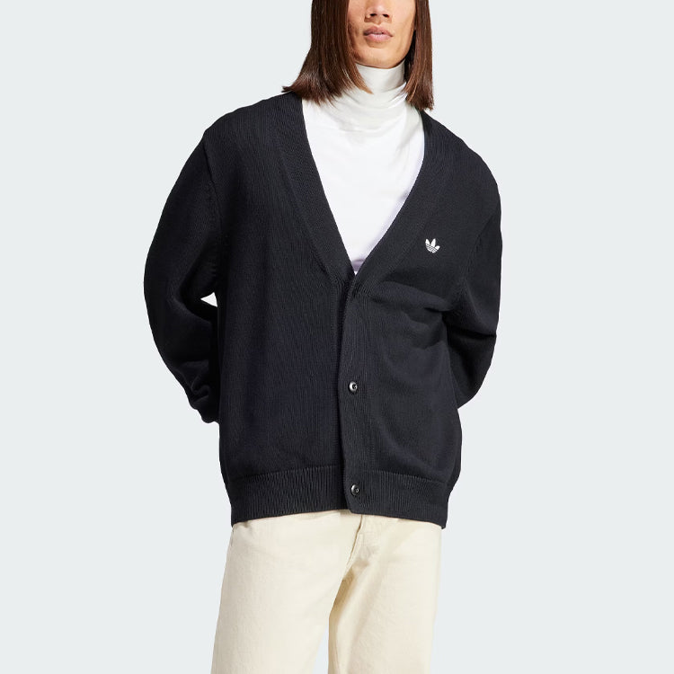 adidas Originals Rifta Oversized Intarsia Cardigan 'Black' HZ0716