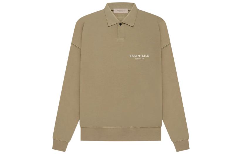 Fear of God Essentials SS22 Long Sleeve Polo Shirt 'Oak' FOG-SS22-265