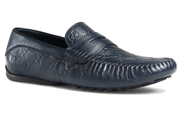 Gucci Penny Slip On Loafers 'Navy Blue Leather' 372329-AA6F0-4009