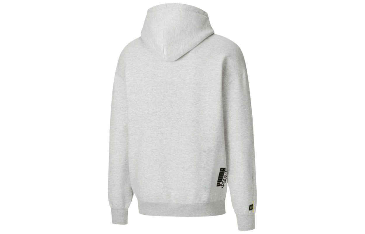 PUMA x Peanuts Crossover Printing Fleece Lined Stay Warm Sports Pullover Gray 530614-04