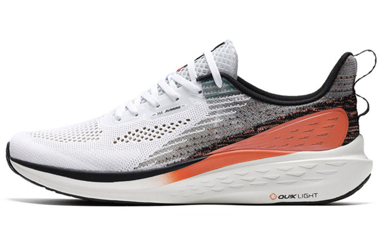 361 Degrees QU!K Light Breathable Running Shoes 'White Black Orange' 572022241-5