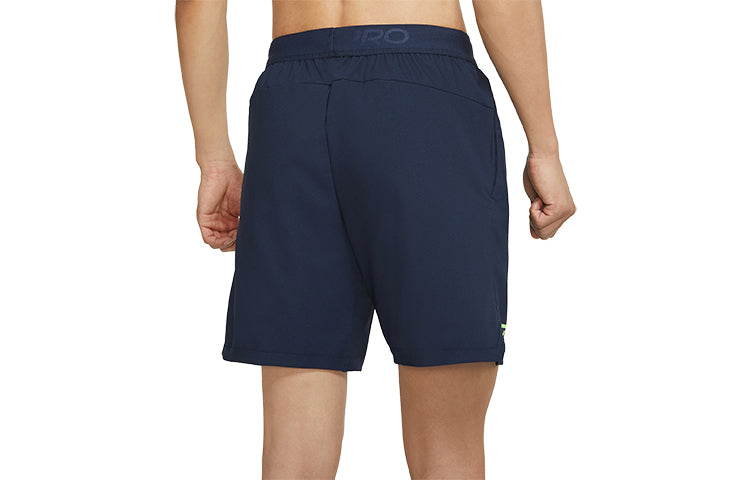 Nike Pro Dri-FIT Flex Vent Max Alphabet Printing Training Sports Shorts Obsidian Color Black DJ8999-453