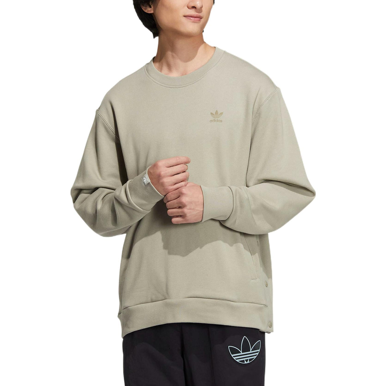 adidas Crew Sweatshirt 'Olive Green' IC8143