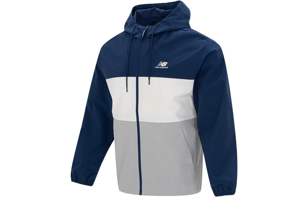 New Balance Lifestyle Hooded Jacket 'Blue White Grey' 5AD38011-NV