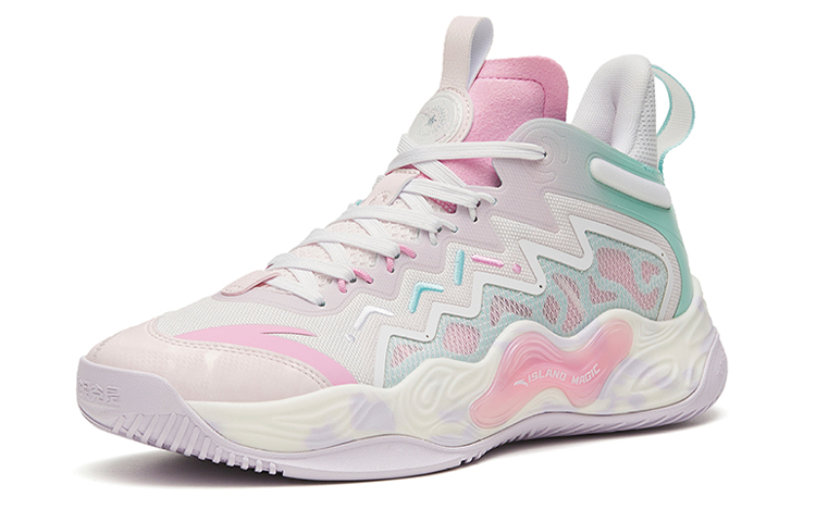 ANTA Magic Cement Bubble Outfield Basketball Shoes 'White Pink' 912321610S-3