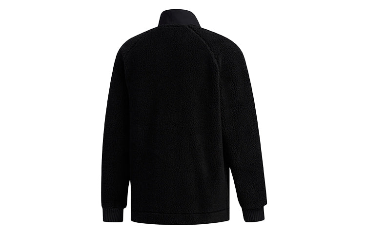 adidas Splicing polar fleece Sports Jacket Black FM9351