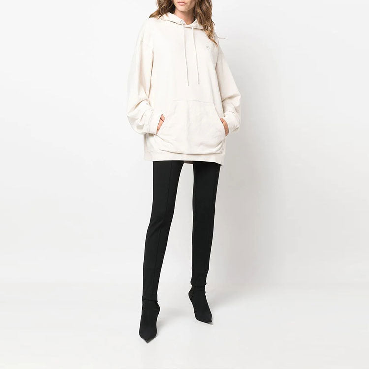 Balenciaga Sporty Oversized Drawstring Hoodie 'White' 600583TLVA19080