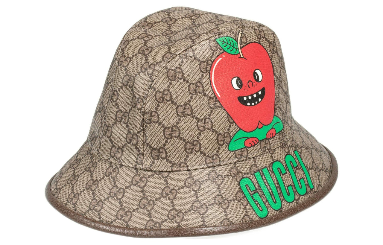 Gucci Apple Supreme Fedora Hat 'Beige Ebony' 700667-4HANT-8964
