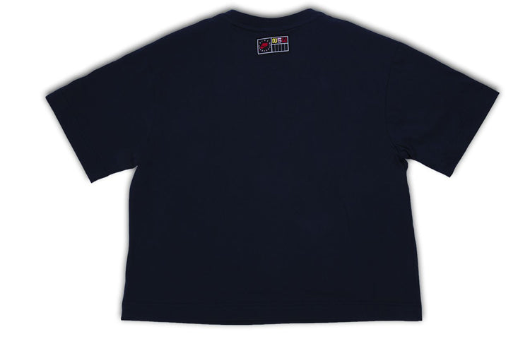 (WMNS) Nike Sportswear TOP Sports Loose Casual Short Sleeve Obsidian 'Black' AT0567-451