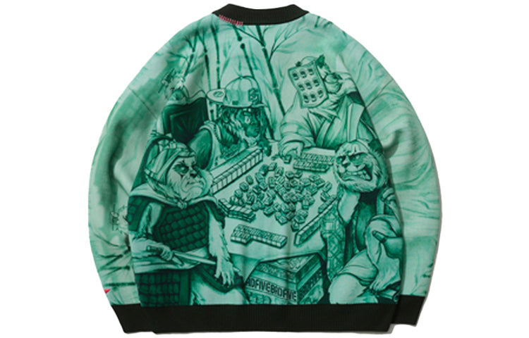 Li-Ning BadFive Graphic Crew Neck Sweater 'Mint Green' AMBR017-1