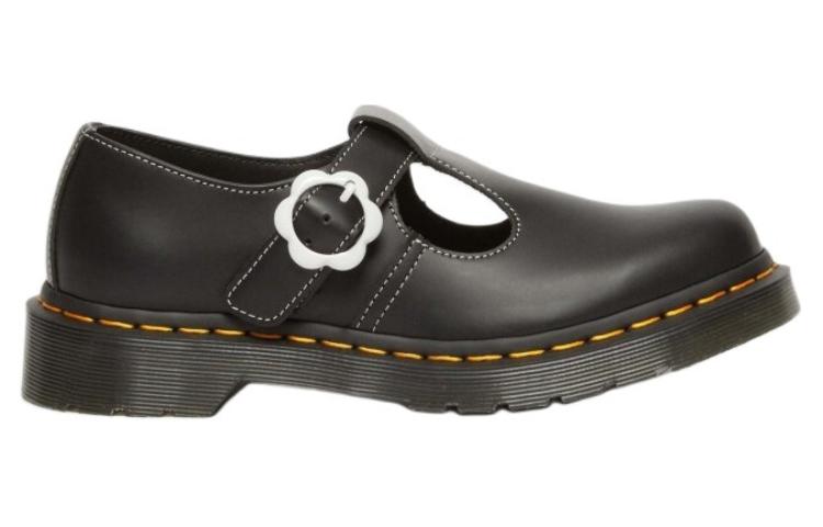 (WMNS) Dr. Martens Polley Smooth Leather Mary Janes 'Black' 31687001