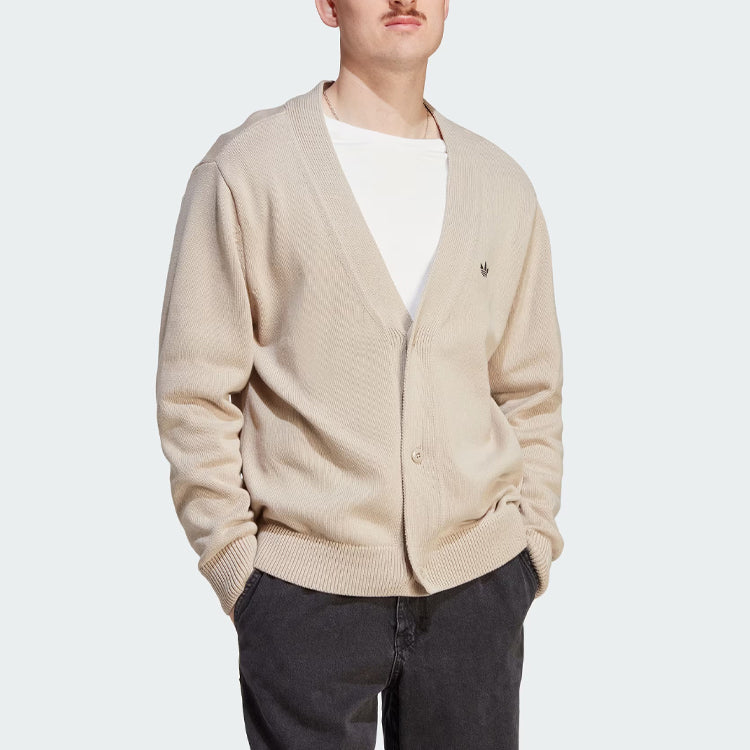 adidas Originals Rifta Oversized Intarsia Cardigan 'Beige' IM4649