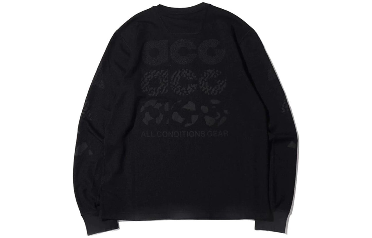 Men's Nike ACG Logo Printing Sports Pullover Round Neck Long Sleeves T-Shirt CD7657-010