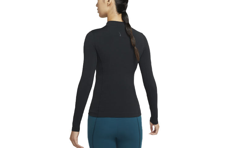 (WMNS) Nike Solid Color Slim Fit Zipper Hoodless Black Jacket DD5534-010