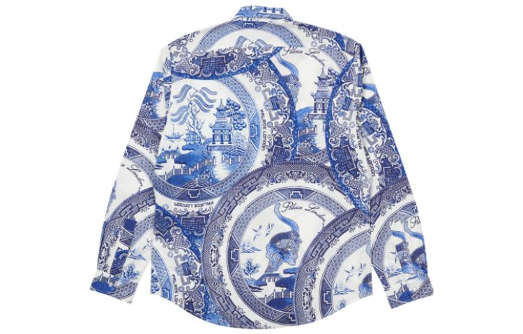 Palace SS22 China Plate Shirt 'Navy' P22SHT111