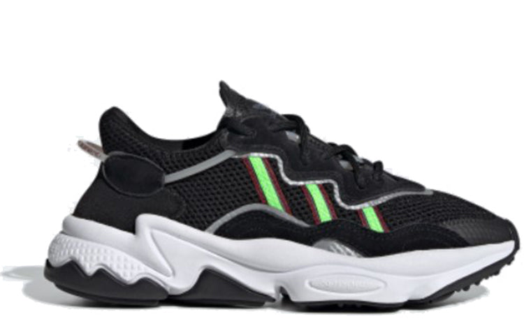 (GS) adidas Ozweego J 'Black Solar Green' EE7772