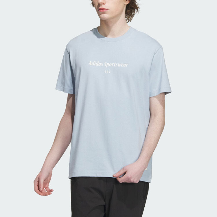 adidas Sportswear Lounge Short Sleeve T-Shirts 'Blue' IP4993