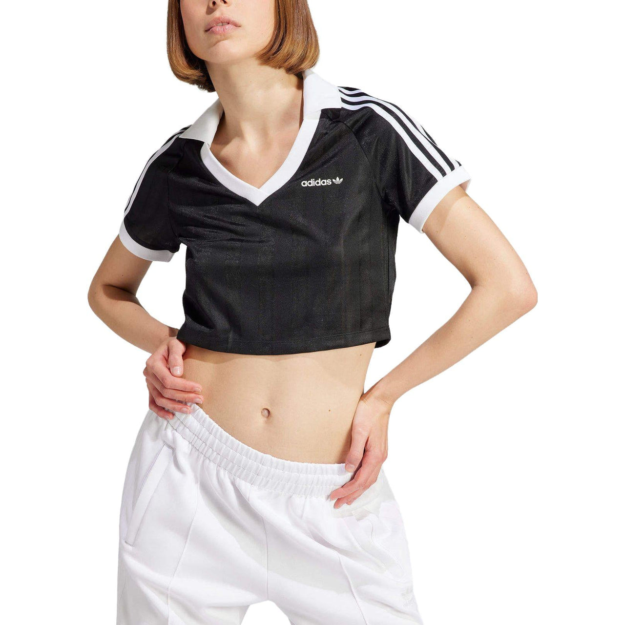 (WMNS) adidas Football Crop Top 'Black' IR9780