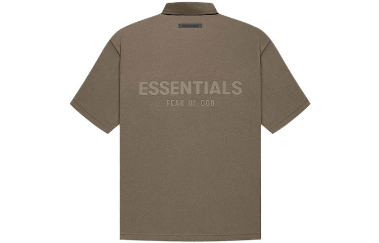 Fear of God Essentials FW21 Logo Polo Shirt 'Harvest' FOG-FW21-004