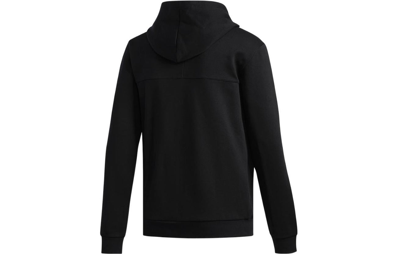 adidas Solid Color Zipper Hooded Jacket 'Black' DP5713