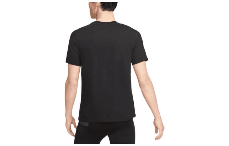 Men's Nike Landscape Alphabet Printing Round Neck Pullover Straight Short Sleeve Black T-Shirt DM5434-010
