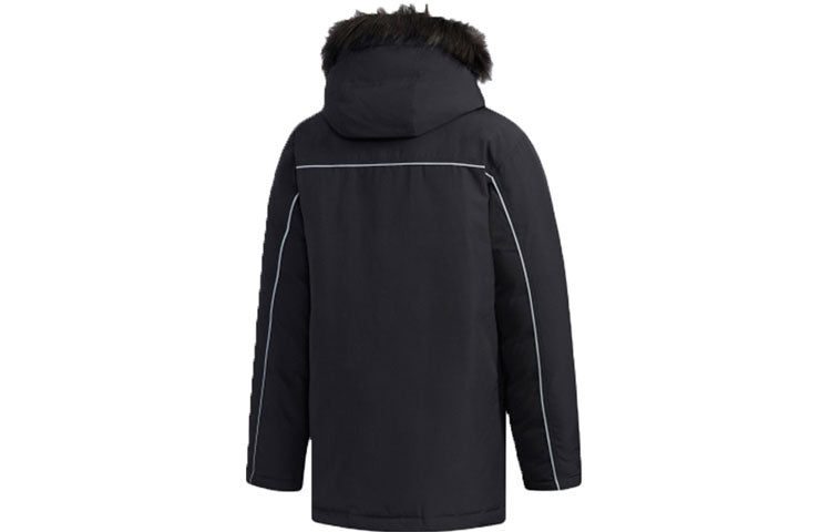 adidas originals hooded Long Sleeves Down Jacket Black FL1417