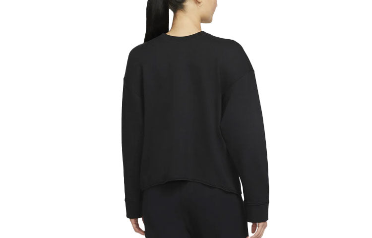 (WMNS) Nike Yoga Luxe Casual Sports Round Neck Pullover Hoodie Black DM6976-010