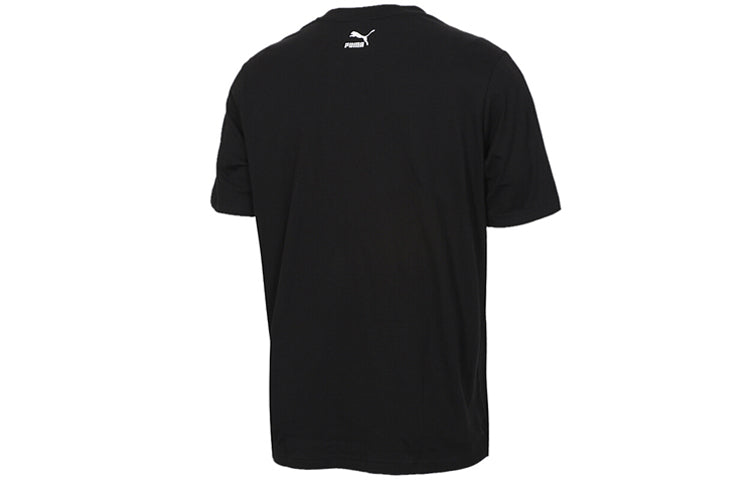 PUMA Leopard print Pattern Casual Sports Breathable Short Sleeve Black 579507-01