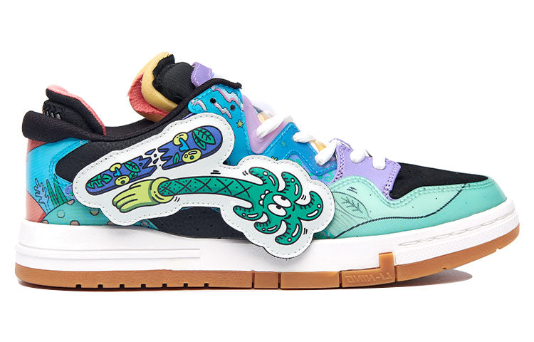 LI-NING x Steven Harrington WEIWU PRO Artist Dual Velcro Patches Blue/Green/Black AECR053-1