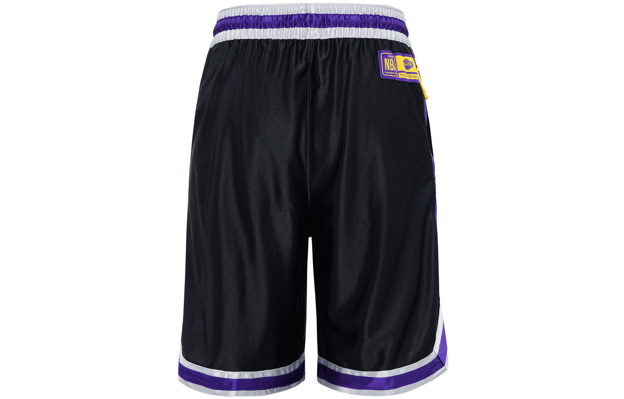 Nike NBA Courtside Los Angeles Lakers Lacing Basketball Training Sports Shorts Black CV3938-010