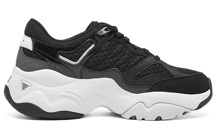 (WMNS) Skechers D'LITES 3.0 'Black White' 12958-BLK