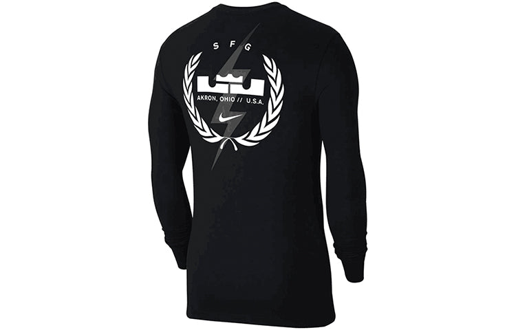Men's Nike Lebron Dri-FIT Round Neck Basketball Sports Long Sleeves T-Shirt CV2080-010
