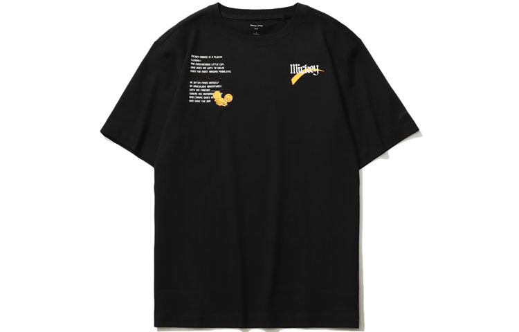 Li-Ning x Disney Crossover Sports Fashion Tee 'Black White' AHSR544-2