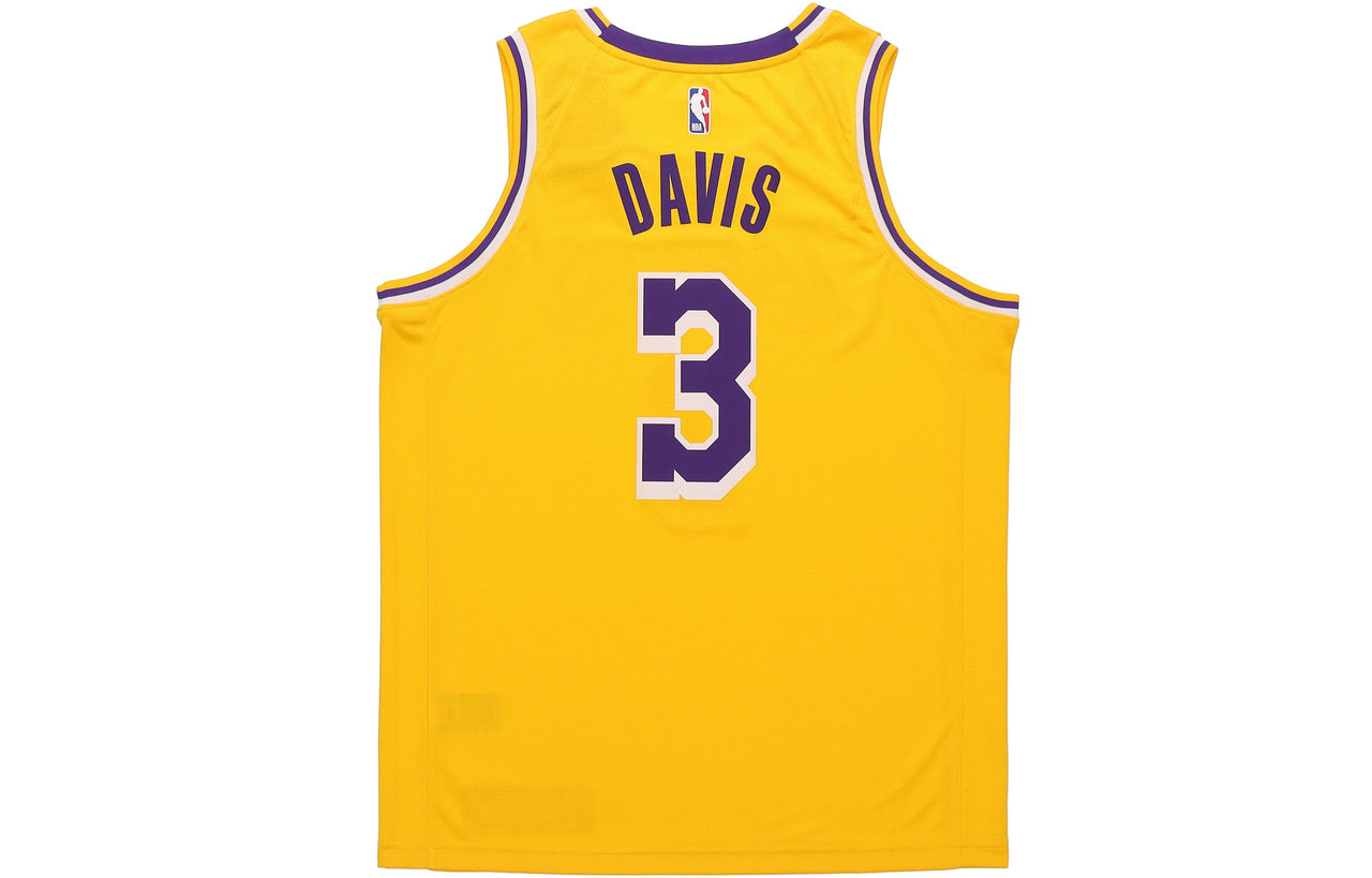 Nike NBA Sports Basketball Jersey/Vest SW Fan Edition 20 Season Los Angeles Lakers Davis No. 3 Yellow CW3669-728