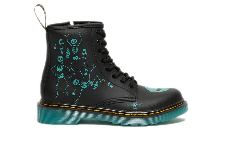 (PS) Dr.Martens 1460 PU Skelly Print Leather Lace Up Boots 'Black Aqua' 27077001