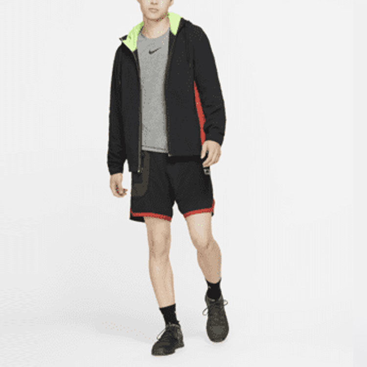 Nike Colorblock Breathable Casual Logo Sports Shorts Black BV3250-010