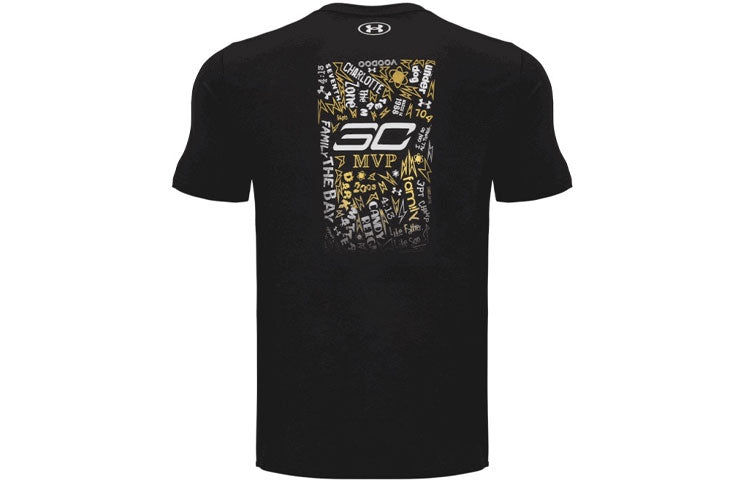 Men's Under Armour Curry 1 MVP Round Neck Short Sleeve Black 1371283-001